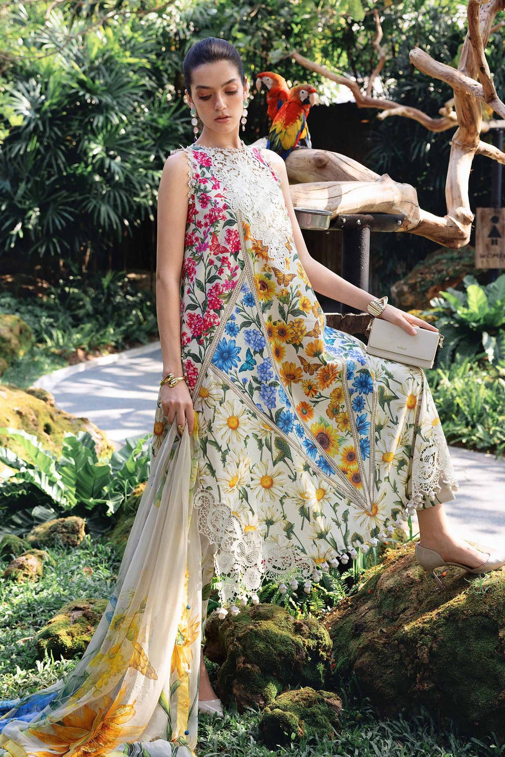 Elara Premium Embroidered Lawn Suit – 3 Piece Summer Collection (Unstitched)